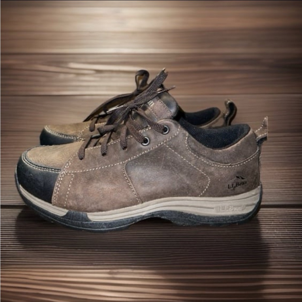 L.L. Bean Tranverse Trail Leather Steel Toe Hiking Shoes, Men’s 7.5W or Women’s9